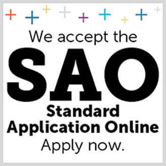 We Accept the SAO Standard Application Online, Apply now.